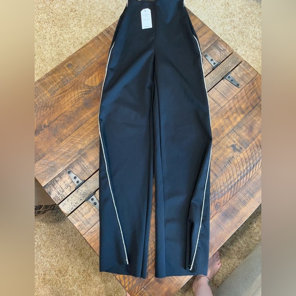 Express Black Pants with Silver Rhinestone Detail - Picture 2 of 6